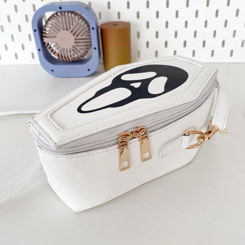 Gothic Crossbody Bag Ghost Skull Elf Print Shoulder Bag
