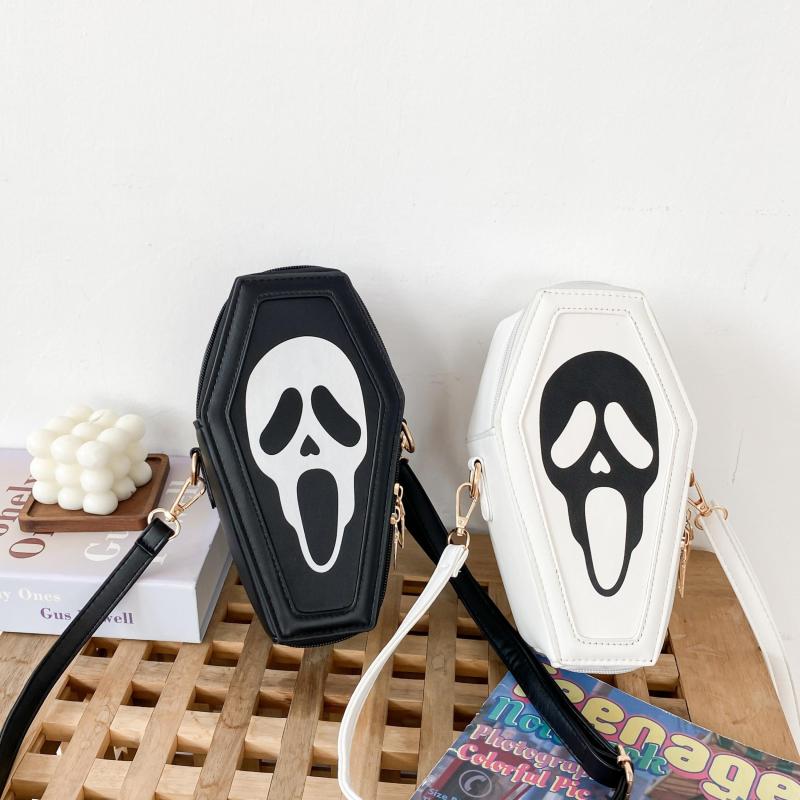 Gothic Crossbody Bag Ghost Skull Elf Print Shoulder Bag