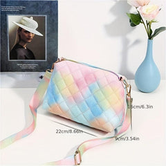 Colorful Quilted Crossbody Bag for Women