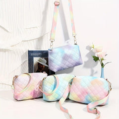 Colorful Quilted Crossbody Bag for Women