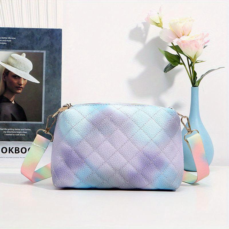 Colorful Quilted Crossbody Bag for Women