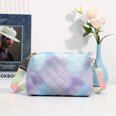 Colorful Quilted Crossbody Bag for Women