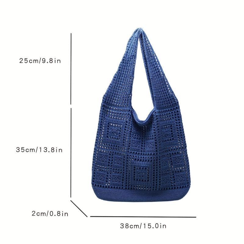 Large Knitted Hobo Bag Women's Shoulder Tote Handbag