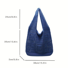 Large Knitted Hobo Bag Women's Shoulder Tote Handbag