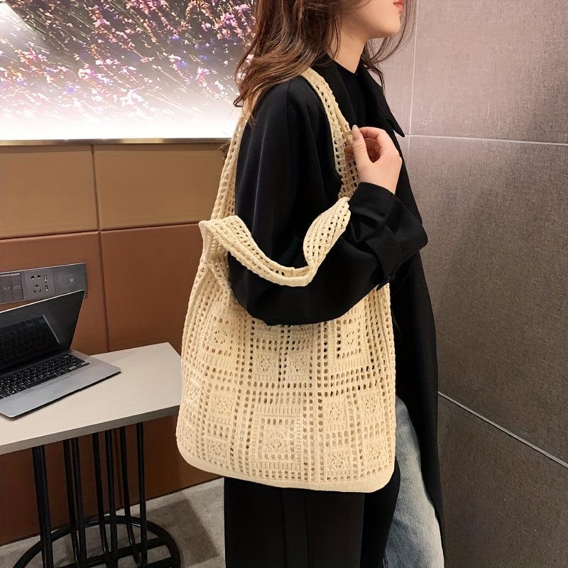 Large Knitted Hobo Bag Women's Shoulder Tote Handbag