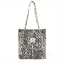 Corduroy Shoulder Bag Women's Retro Style Handbag Literary Shopping Bag