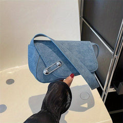 Niche Asymmetrical Shoulder Bag Solid Armpit Bag