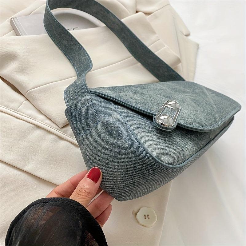 Niche Asymmetrical Shoulder Bag Solid Armpit Bag