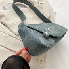 Niche Asymmetrical Shoulder Bag Solid Armpit Bag