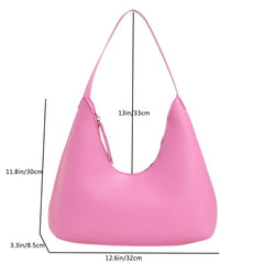 Minimalist Solid Underarm Bag All Match Baguette Bag