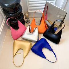 Minimalist Solid Underarm Bag All Match Baguette Bag