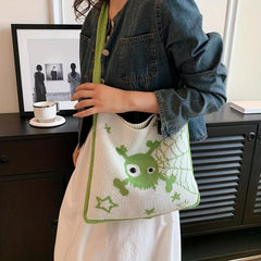 Monster Large Capacity Knitted Crochet Crossbody Tote Bag