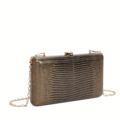 Versatile Kiss Lock Handbag Elegent Textured Frame Purse