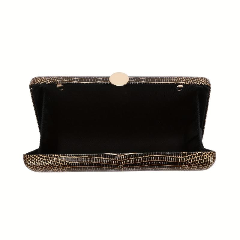 Versatile Kiss Lock Handbag Elegent Textured Frame Purse
