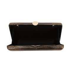 Versatile Kiss Lock Handbag Elegent Textured Frame Purse