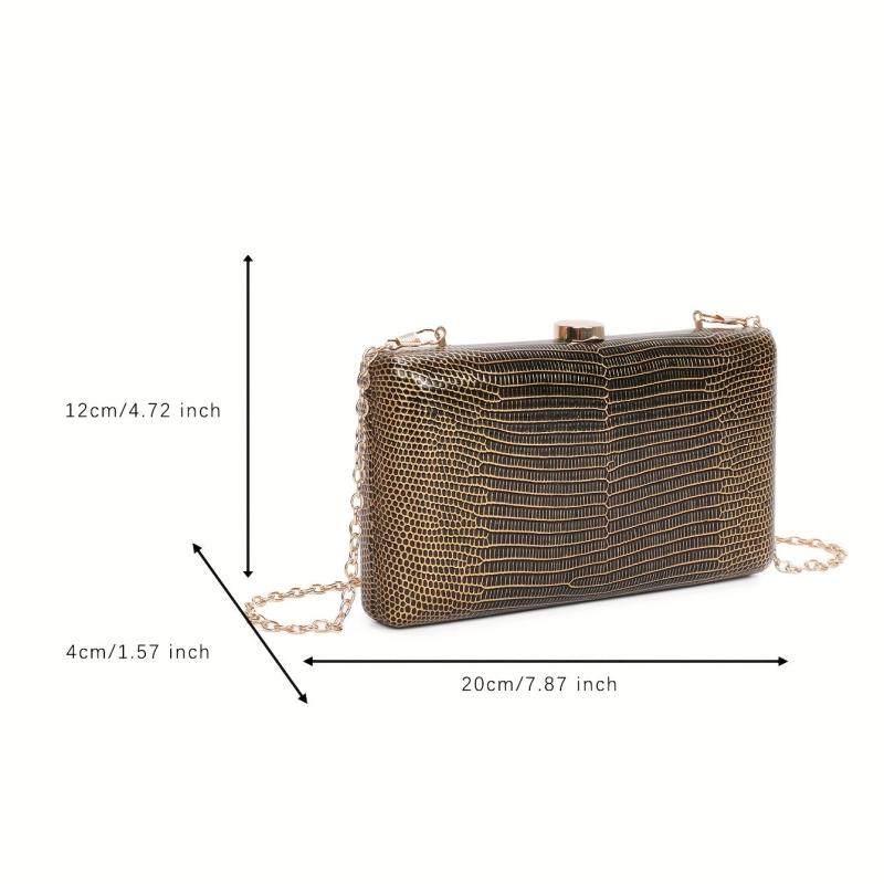 Versatile Kiss Lock Handbag Elegent Textured Frame Purse