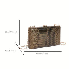 Versatile Kiss Lock Handbag Elegent Textured Frame Purse
