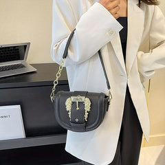 Flap Saddle Shoulder Bag Underarm Bag