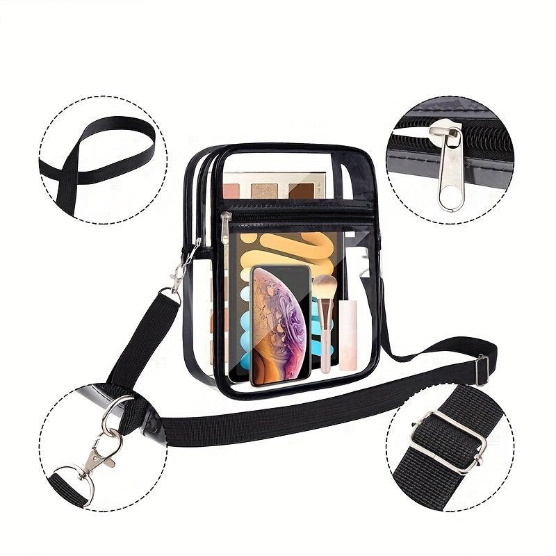Clear PVC Crossbody Bag Waterproof Cell Phone Bag for Travel