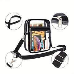 Clear PVC Crossbody Bag Waterproof Cell Phone Bag for Travel