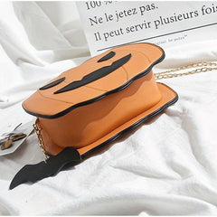 Funny Pumpkin Shaped Crossbody Bag Halloween Ghost Skull Elf Purse