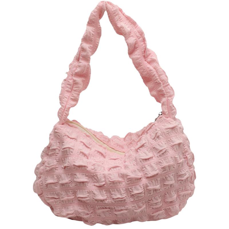 Women's Cloud Ruched Shoulder Bag Puffer Quilted Hobo Bubble Pleated Purse