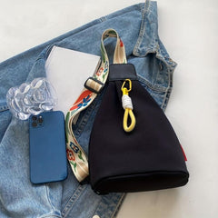 Floral Chest Bag with Shoulder Strap