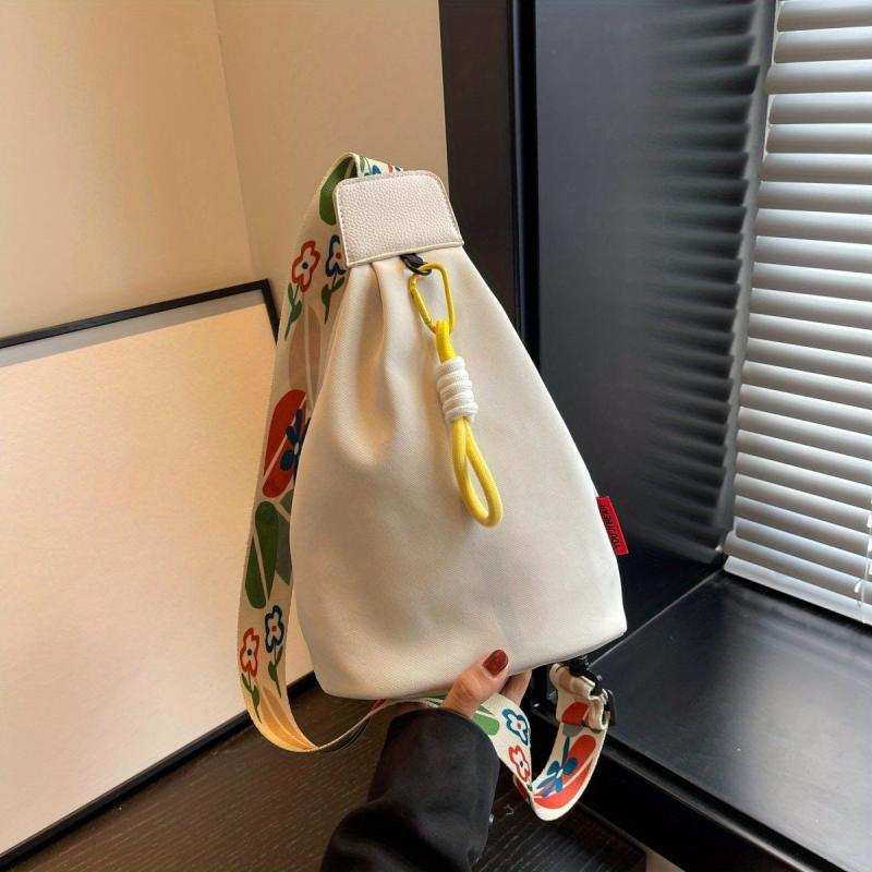 Floral Chest Bag with Shoulder Strap