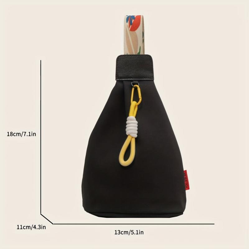 Floral Chest Bag with Shoulder Strap