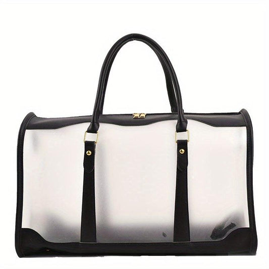 Clear PVC Frosted Travel Bag Large Capacity Crossbody Duffle Bag