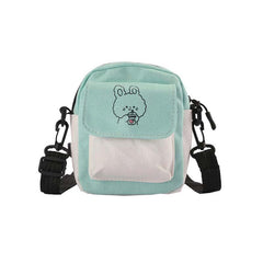 Cartoon Pattern Mini Crossbody Bag with Zipper Coin Purse