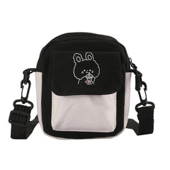 Cartoon Pattern Mini Crossbody Bag with Zipper Coin Purse
