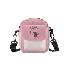 Cartoon Pattern Mini Crossbody Bag with Zipper Coin Purse