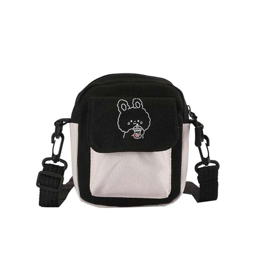 Cartoon Pattern Mini Crossbody Bag with Zipper Coin Purse