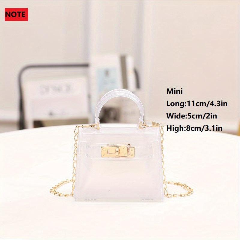 Top Handle Shoulder Bag Turn Lock Handbag Chain Crossbody Bag