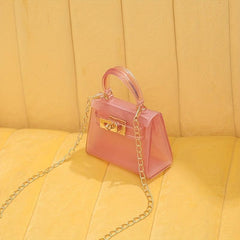 Top Handle Shoulder Bag Turn Lock Handbag Chain Crossbody Bag