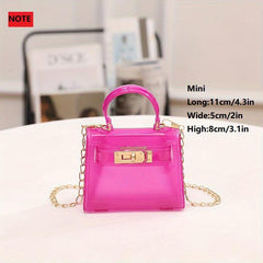 Top Handle Shoulder Bag Turn Lock Handbag Chain Crossbody Bag