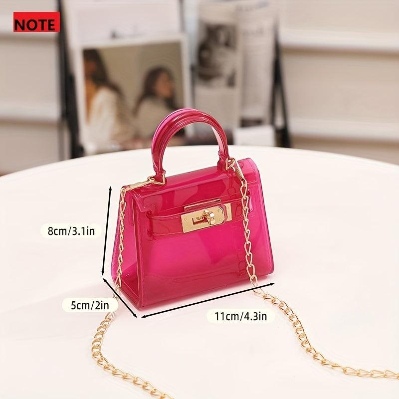 Top Handle Shoulder Bag Turn Lock Handbag Chain Crossbody Bag