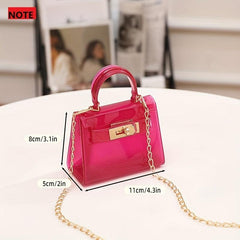 Top Handle Shoulder Bag Turn Lock Handbag Chain Crossbody Bag