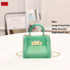 Top Handle Shoulder Bag Turn Lock Handbag Chain Crossbody Bag
