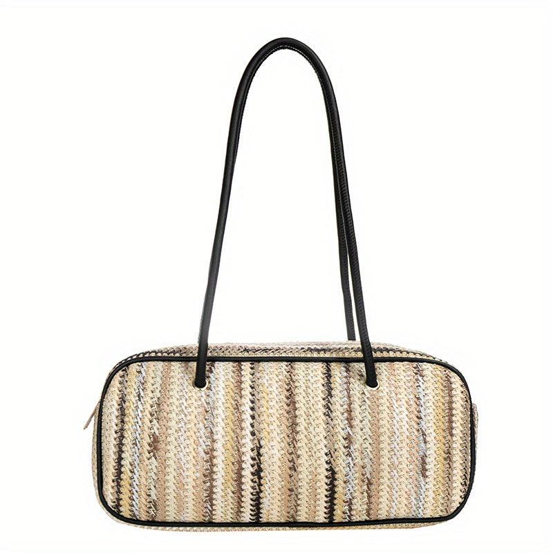 Colorful Woven Rainbow Underarm Bag Shoulder Bag