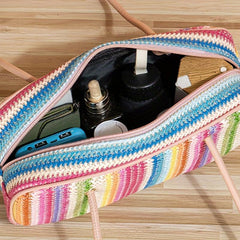 Colorful Woven Rainbow Underarm Bag Shoulder Bag