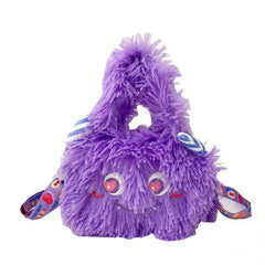 Plush Monster Shoulder Bag Funny Fluffy Crossbody with Adjustable Strap