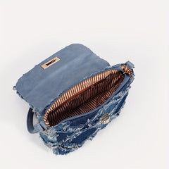 Vintage Denim Shoulder Bag Women's Y2K Retro Handbag & Purse
