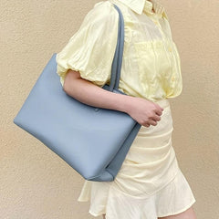 Minimalist Large Capacity Tote Bag Solid Hobo Bag Women's Casual Handbag