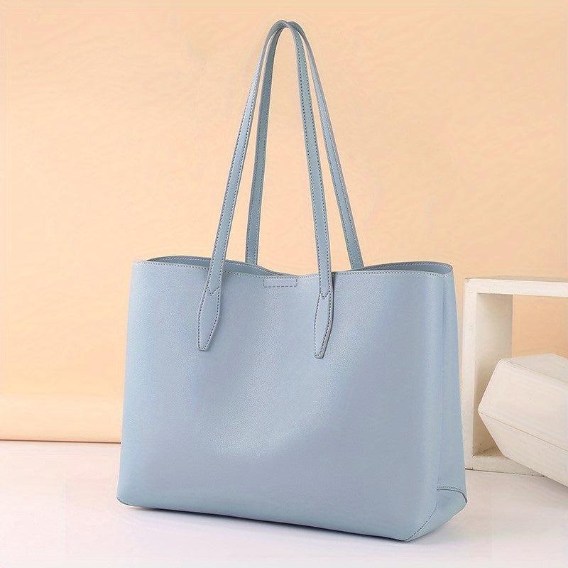 Minimalist Large Capacity Tote Bag Solid Hobo Bag Women's Casual Handbag