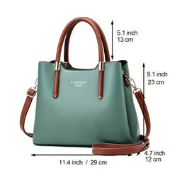 Solid Crossbody Bag Top Handle Office & Work Purse
