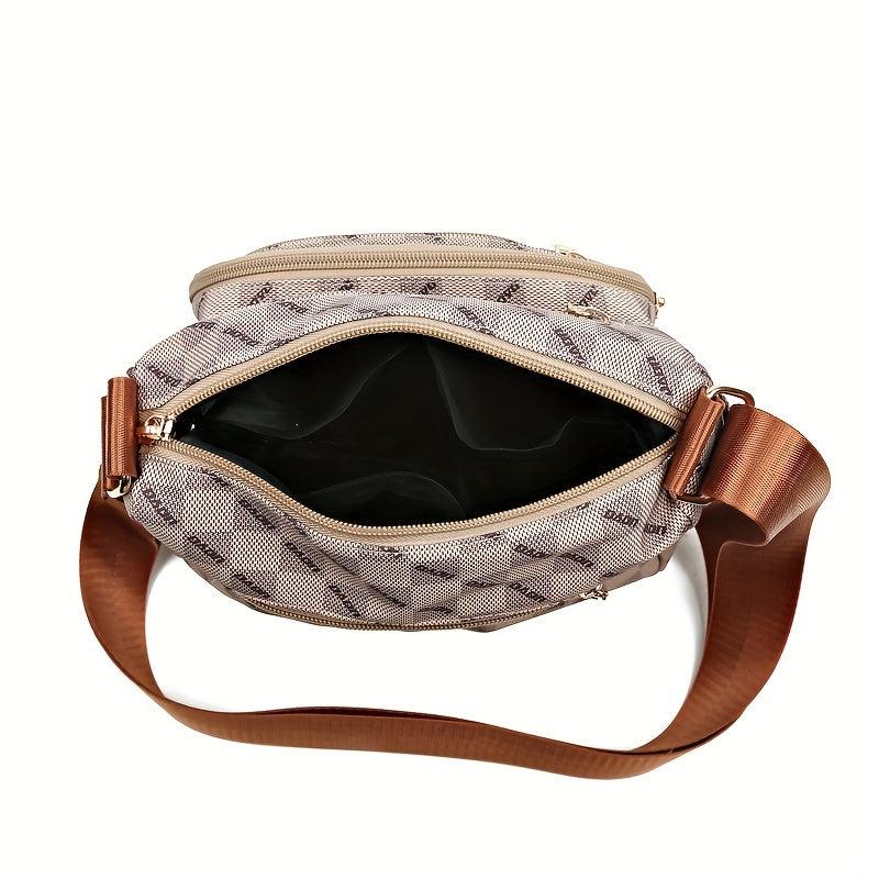 Plaid Pattern Crossbody Bag Women's Pockets Purse Heart Decor