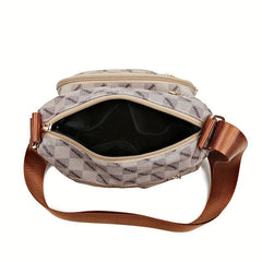 Plaid Pattern Crossbody Bag Women's Pockets Purse Heart Decor