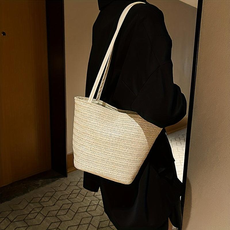 Casual Straw Beach Bag Women's Outdoor Hand Bag For Summer